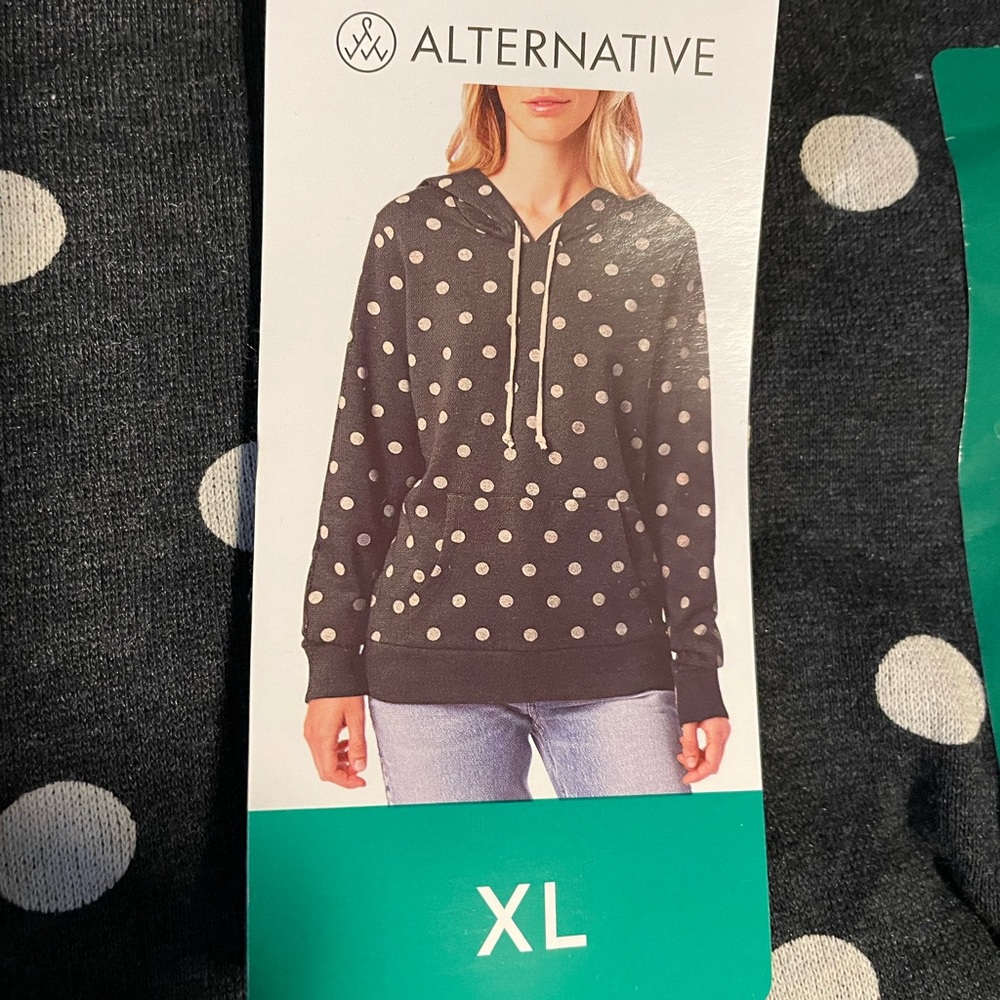 Alternative brand black and white hoodie pull over